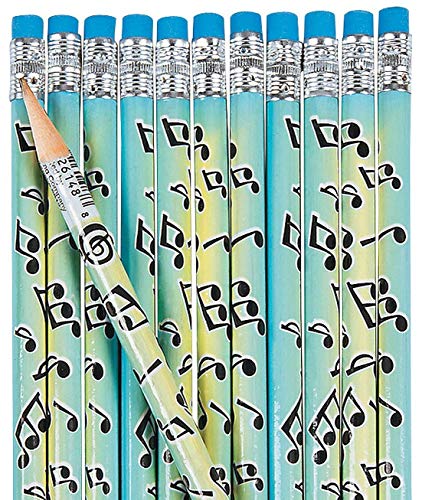 Lápices Musical Notes 4 docenas 7.5 pulgadas miniatura 1