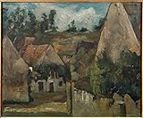 BYBLIS Impresiones de arte pintura Arte de La Pared Lienzo Famoso Carrefour De la calle Rémy a Auvers de Paul Cézanne para sala de estar 60x90cm