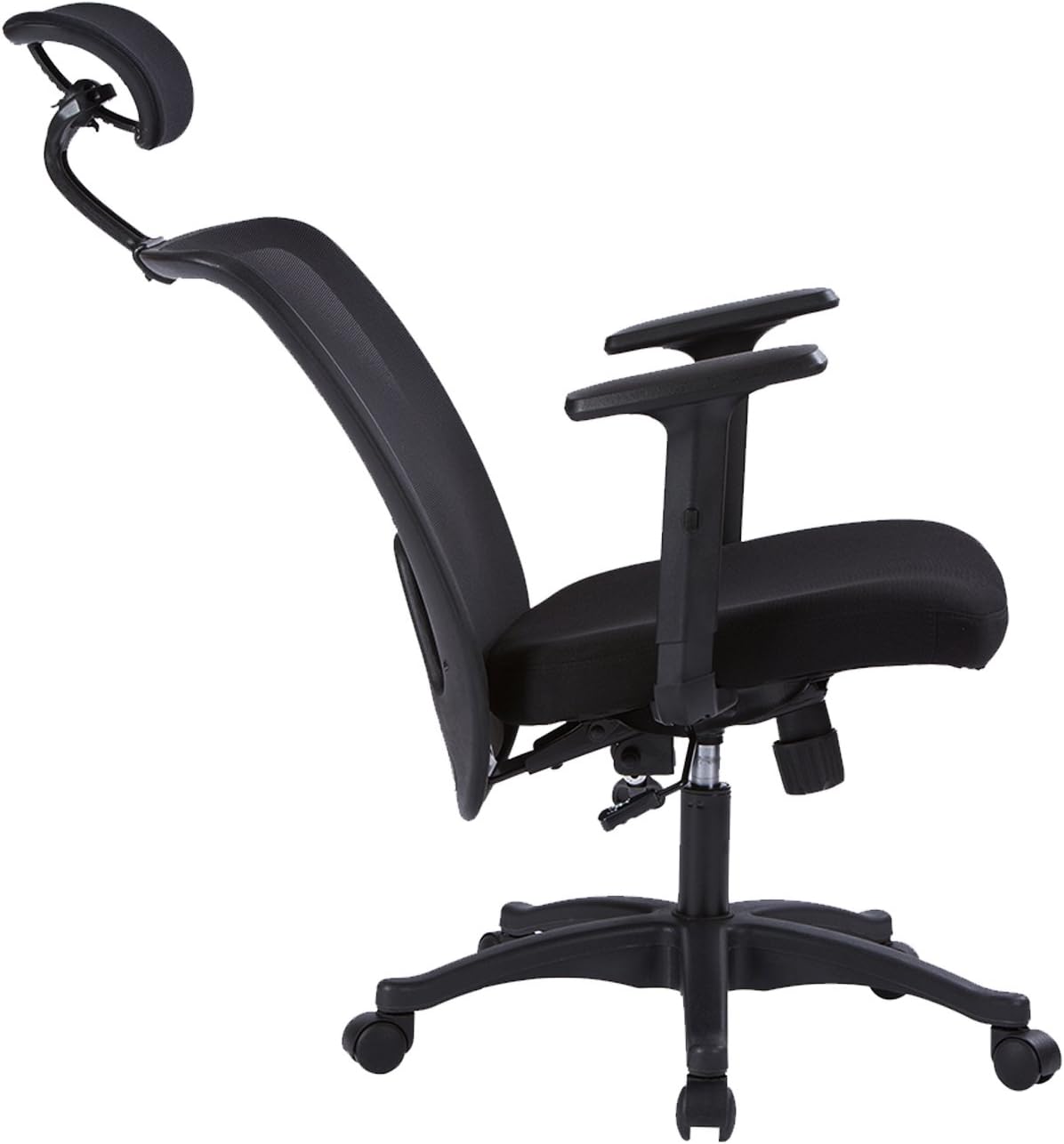 High Back Mesh Office Chair with Adjustable Armrests and Headrest, 90-120 Degree Tilt Lock, Back Lumbar Support Computer Desk Task Executive Chair,Black
