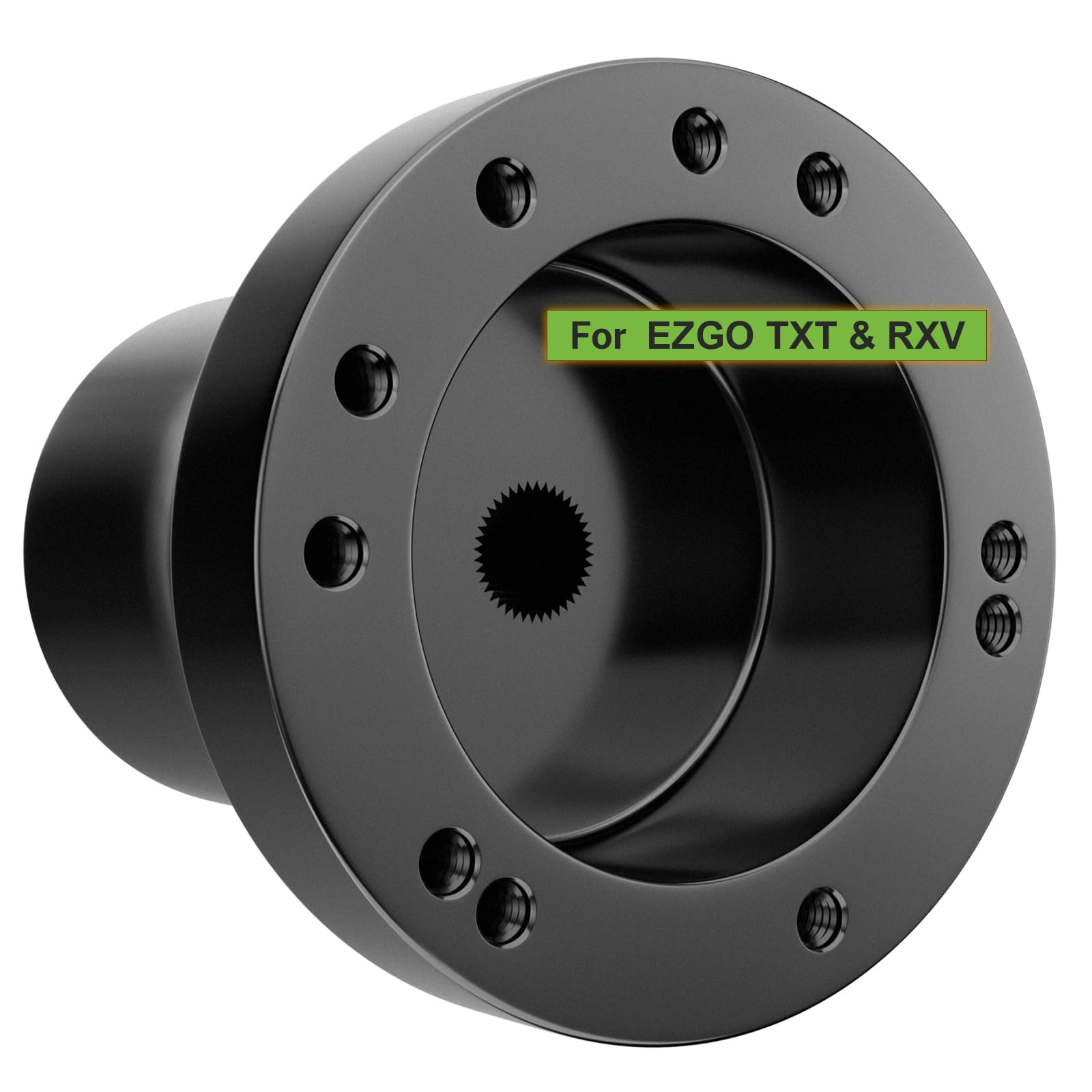 CLUBRALLY Golf Cart Steering Wheel Adapter for EZGO TXT & RXV with 5-6 holes Steering Wheel-Black