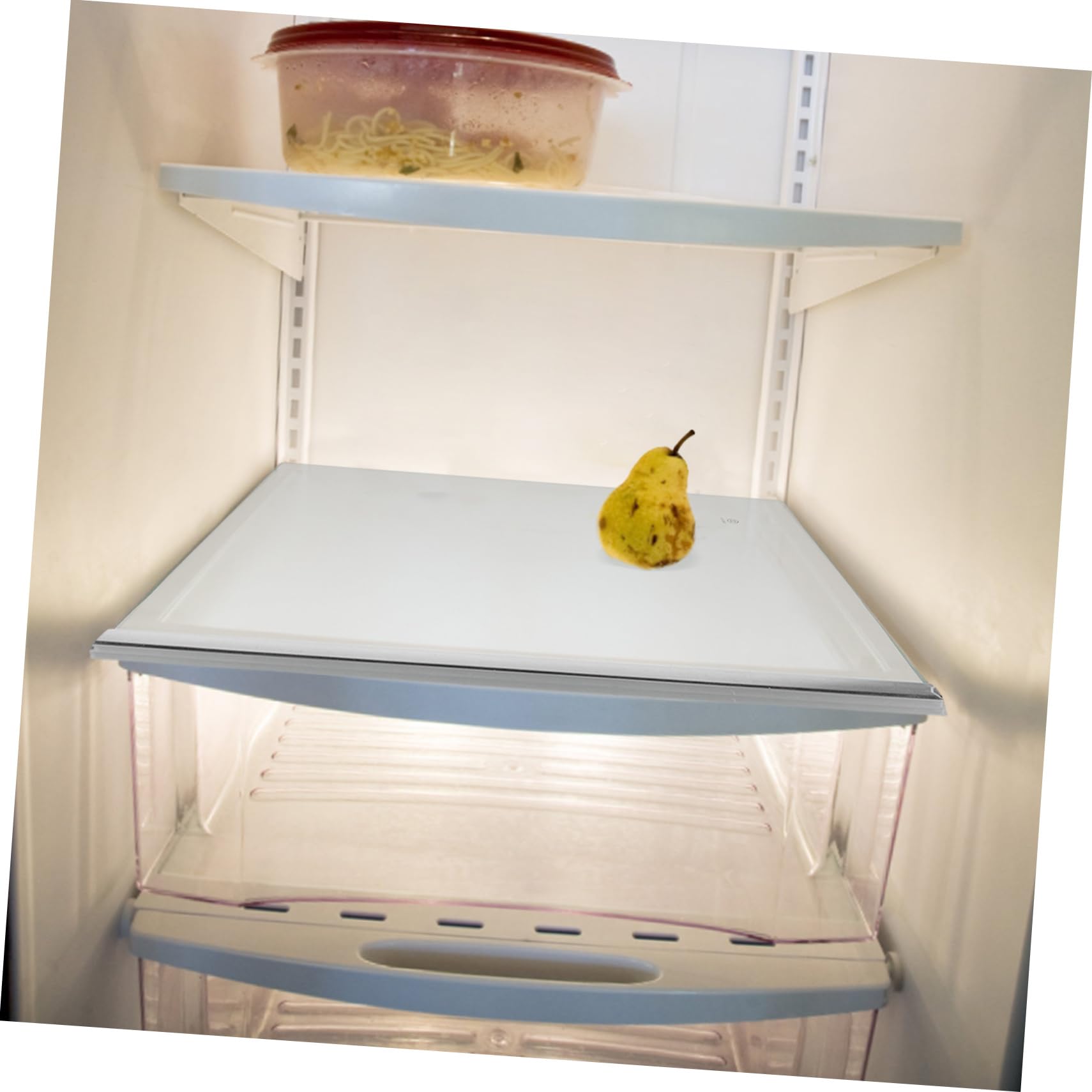 NUOBESTY Ripiano in Vetro Temperato per Frigorifero da Cucina 30x27 Cm, Divisorio Portaoggetti per Frigo Domestico, Pannello Sostitutivo Compatibile Congelatore, Facile da Installare