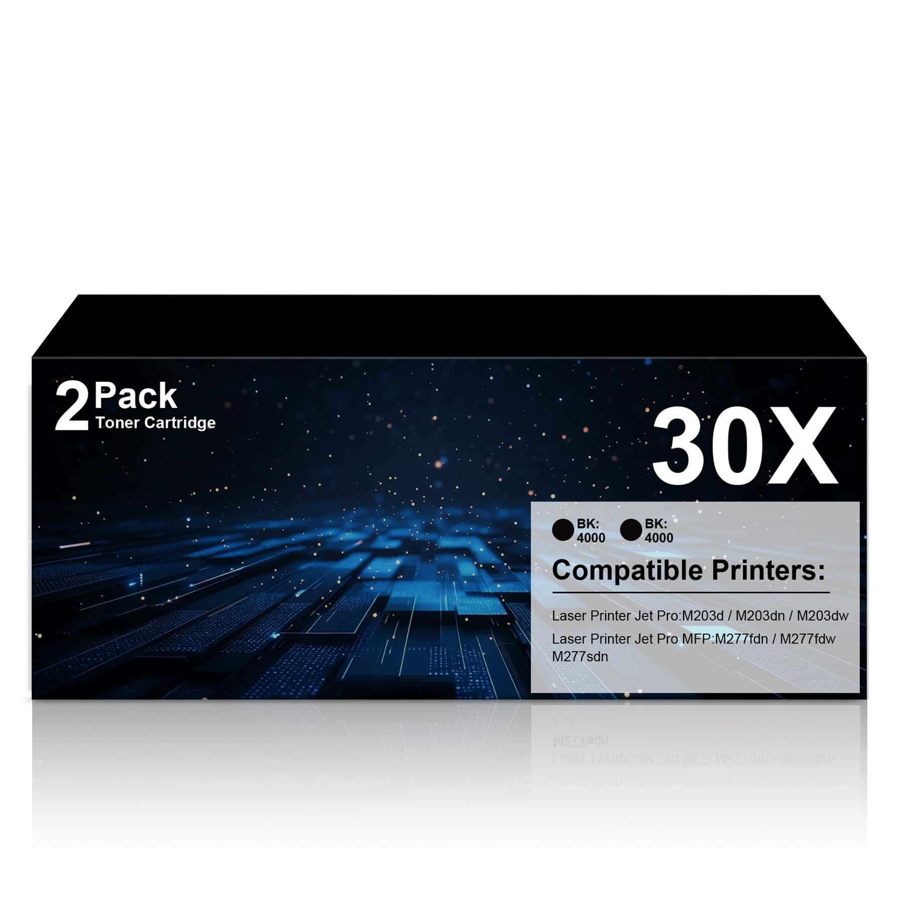 Jpwnpn 30X Toner Cartridge High Yield Replacement for HP 30X 30A CF230X CF230A Compatible with Laser Printer Jet Pro MFP M203dw M227fdw M227fdn M203d