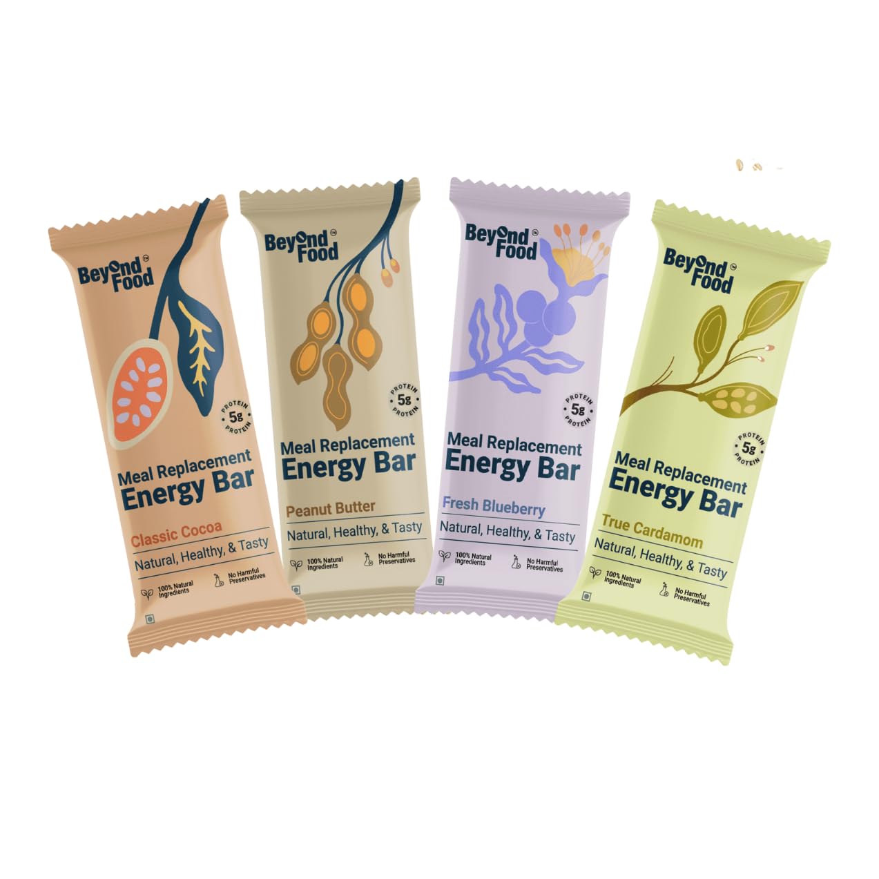 Meal Replacement Bars (Pack of 6, 220 Kcal Each) | 5g Rich Protein | No Added Sugar | Made with Dates, Nuts, Seeds & Dry Fruits | Healthy Snacks for Energy & Fitness | Assorted Combo Box