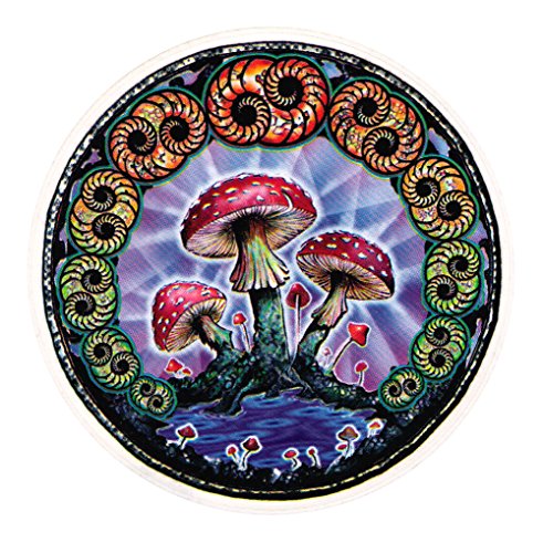 Yujean Products Cool Hippie Mushroom Decal for Cars Trucks Guys Girls Men Women Stickers Laptops