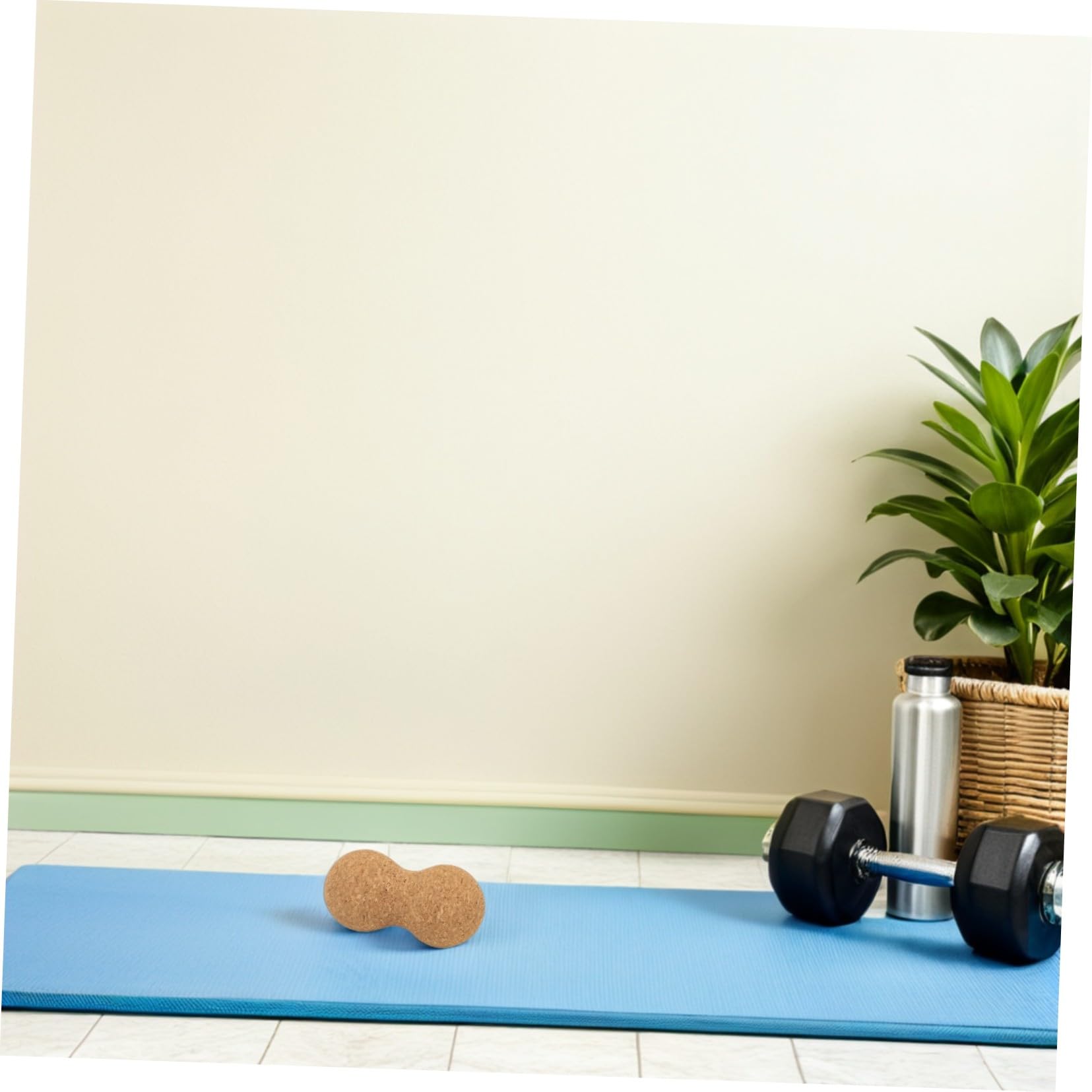 2piezas Bolas de Masaje de Espalda de Corcho Balones de Masaje de Cacahuete para Relajar la Espalda Cuello Masajeador Compacto para Yoga y Fitness