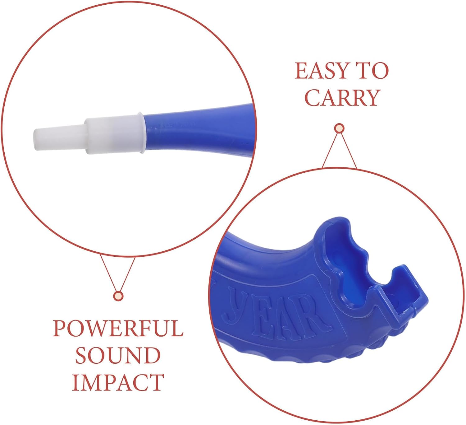 BESPORTBLE 6Pcs Plastic Stadium Horn Blow Noisemakers 8.66 Inch - Shofar Horn for Sporting Events Football Games New Year Party Favors Portable Cheering Noise Maker Toys
