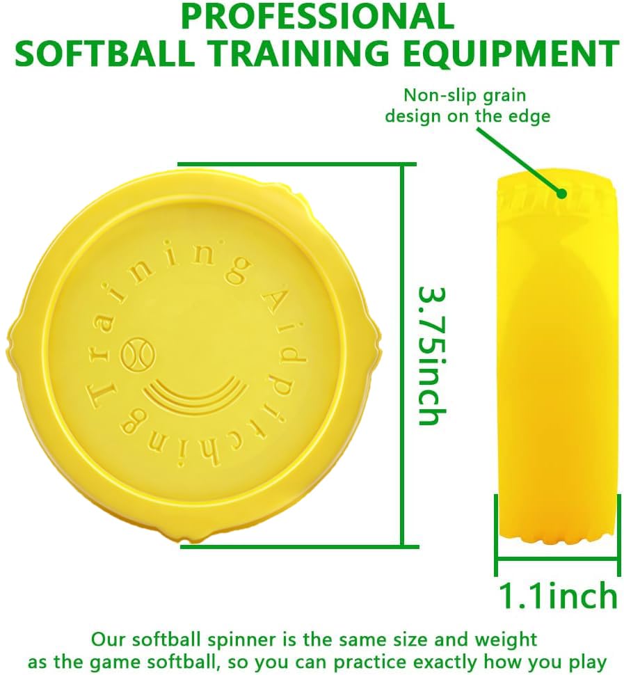 Image of Mogseek Softball Spinner Fastpitch, 12Inches Softball Training Equipment for Pitcher Overhand Thrower Training Aid Equipment for Sports Practice Softballs & Top Collegiate Program