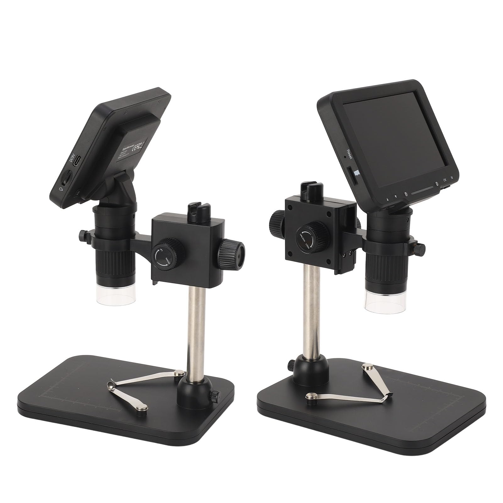 Digitales Mikroskop mit 5-Zoll-IPS-LCD-Lötmikroskop, 16 MP, 1000-facher Zoom, 8 LEDs, Typ C, für Münzinspektion, PCB-Reparatur, Uhr, Schmuck, Pflanzenbeobachtung