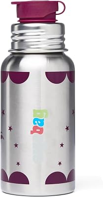 ergobag Edelstahl Trinkflasche Pferdestar - Silber | 500 ml Fassungsvermögen mit verschiedenen Motiven für Kinder, auslaufsicher und leicht zu reinigen