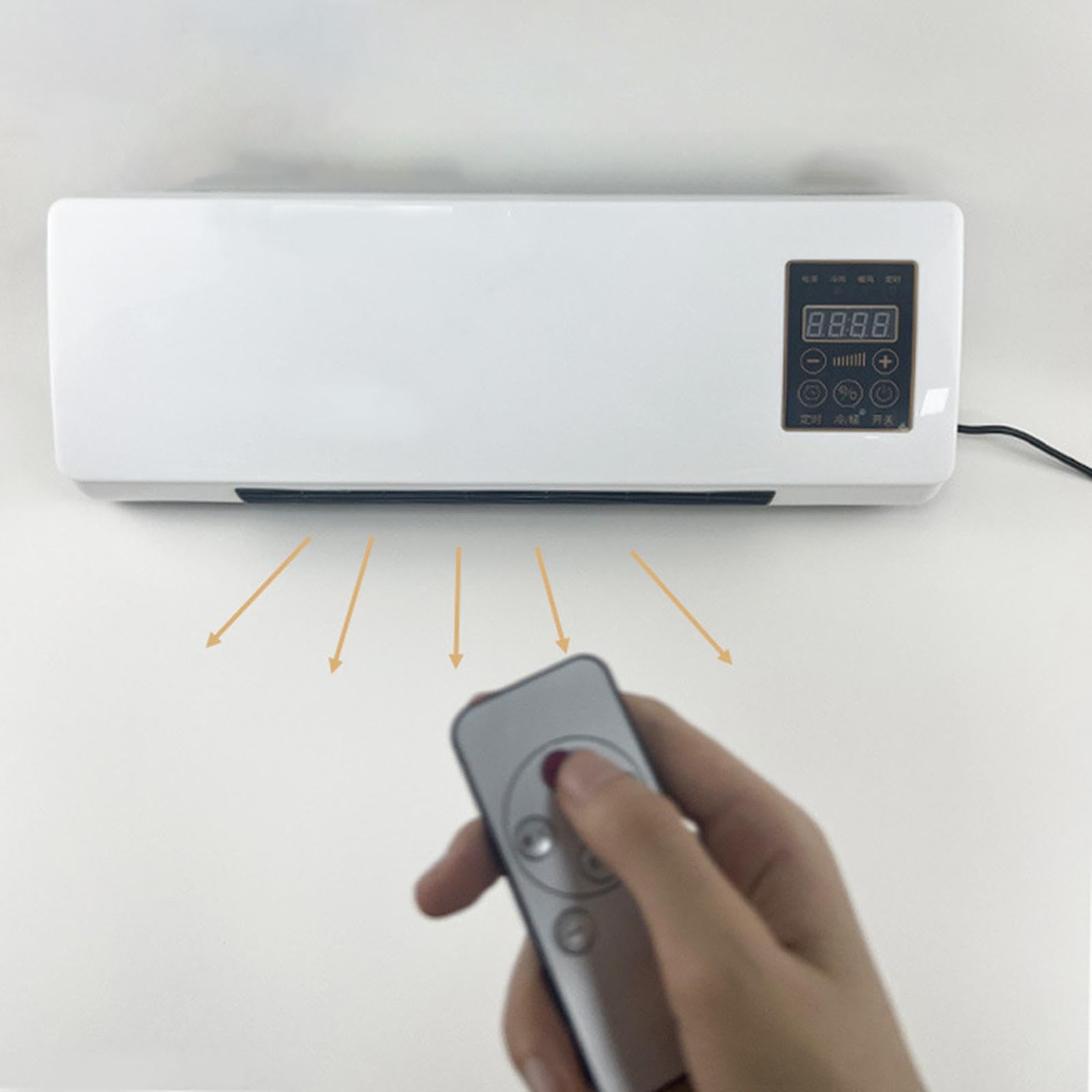 Calentador de Pared eléctrico con Pantalla silenciosa, Ventilador de calefacción para Invierno, de, para Dormitorio, Hotel, hogar