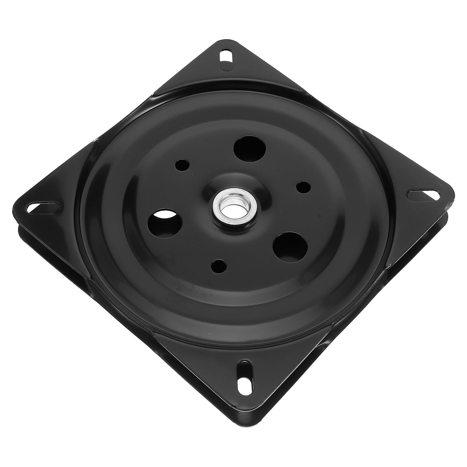 Base giratoria de acero laminado en frío resistente para mobiliario negro