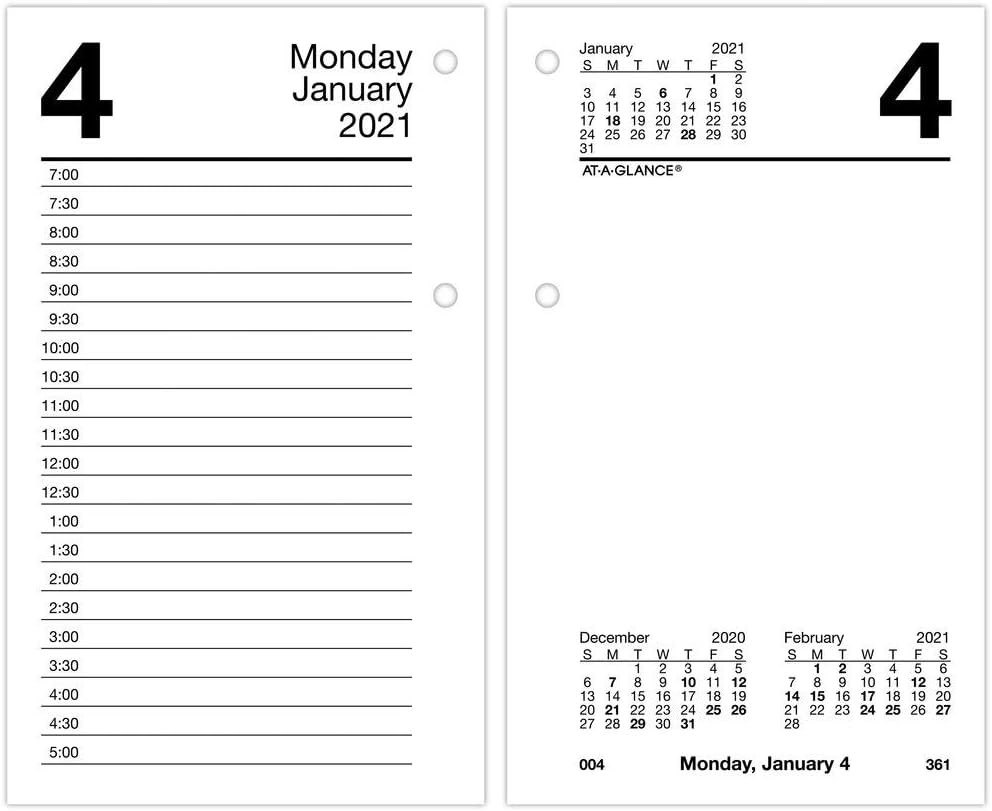 ATAGLANCE Desk Calendar Base for LooseLeaf Refill, 4.5