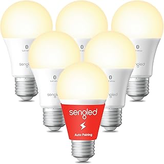 Sengled Smart Light Bulbs, Bluetooth Mesh, Bulbs That Work with Alexa Only, Dimmable LED E26 A19, 60W Equivalent Soft White 800LM, High CRI, Brightness, 6 Pack