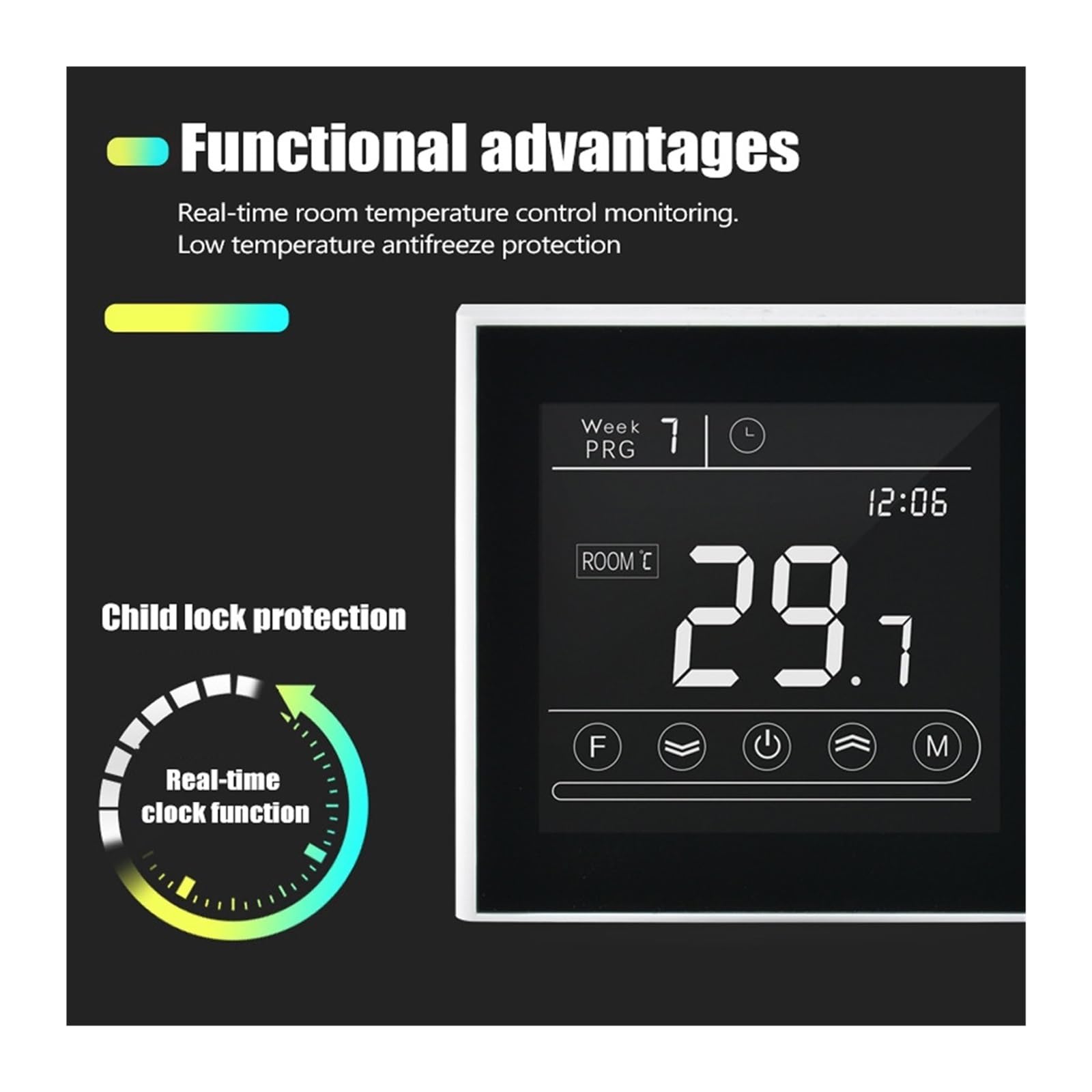 Inteligentny termostat, 95~240 V Inteligentny Inteligentny Termostat, Pokój Elektryczny Wodny Kocioł Gazowy Regulator Temperatury Ogrzewania Podłogowego(3A Gas Boiler WIFI)
