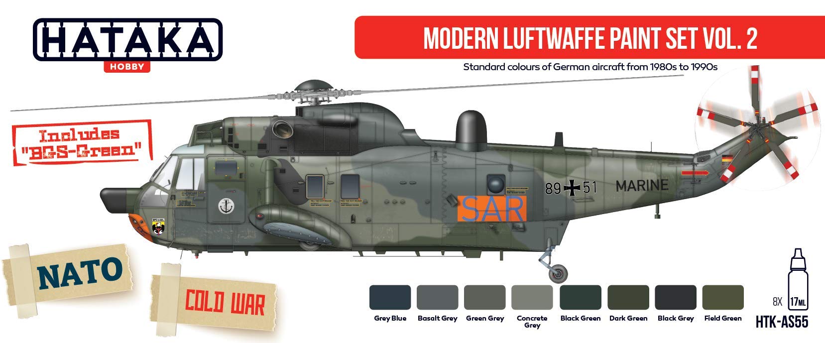 Hataka Hobby HTK-AS55 Modern Luftwaffe paint set vol. 2