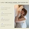 4Pcs/Box Herbal Diffuser Pen, Aromatherapy Inhaler Stick, Dual-Action Herbal Purifier Pens, Portable Vaporless Fum Inhaler for Cleanse,Breathing Aid & Oral Freshening, All-Natural Botanicals (1Box)