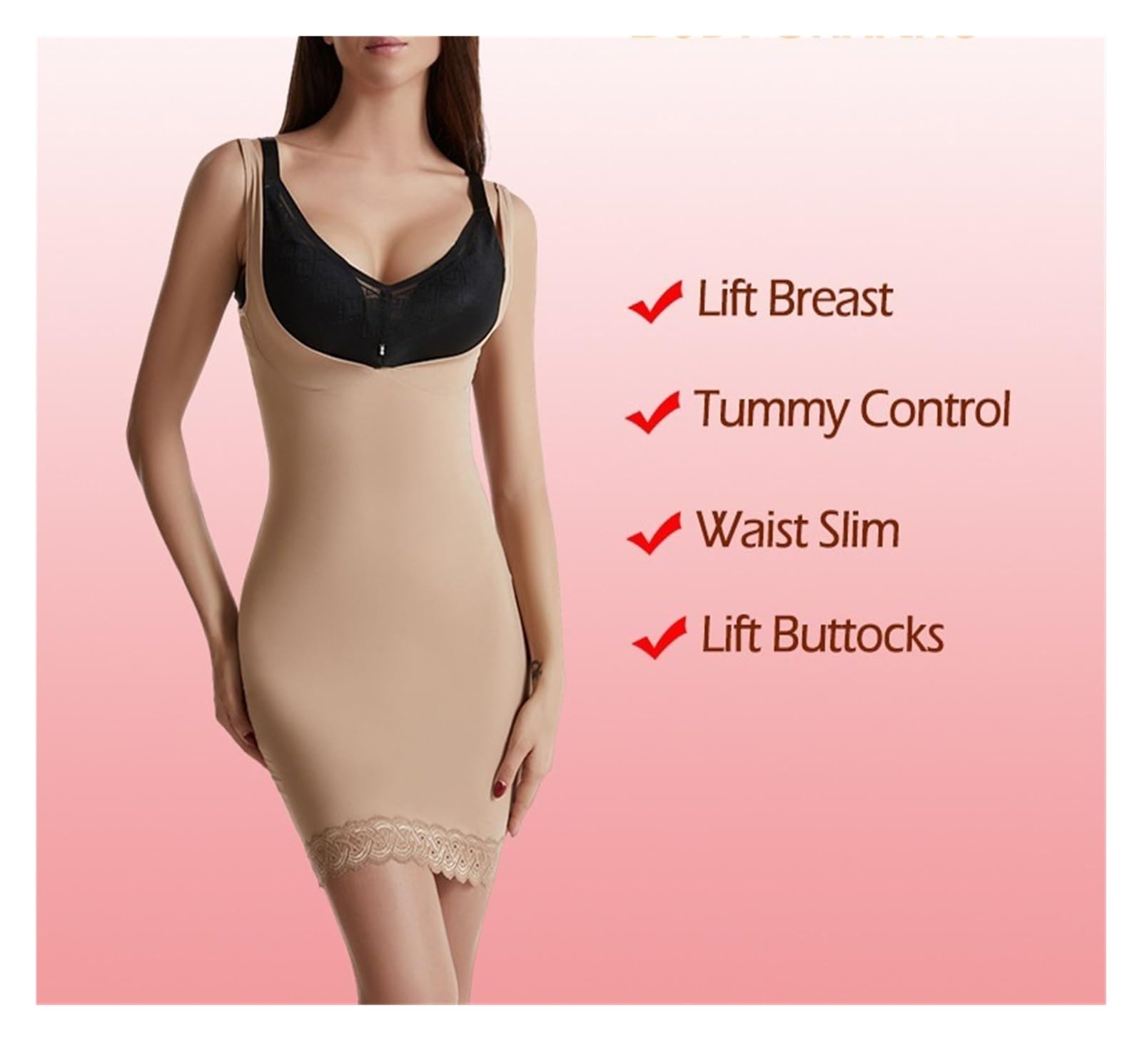 Vestido Moldeador para Mujer, Sexy, Moldeador, corsé, Parte Inferior Ajustada, Vestido Moldeador, Body Ajustable
