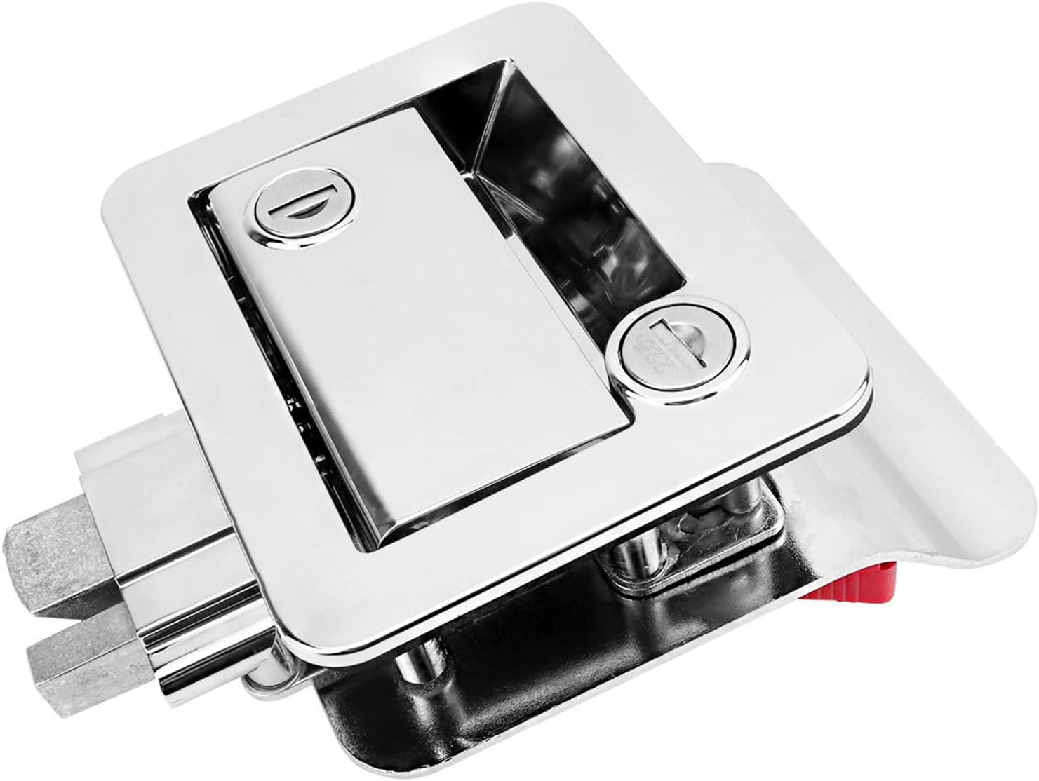 Camper Door Handle Latch for Rv Storage Door, Zinc Alloy High Strength Double Opening Lock with Fully Mechanical System, Waterproof Metal Latch for Caravan and Camper Trailer Use
