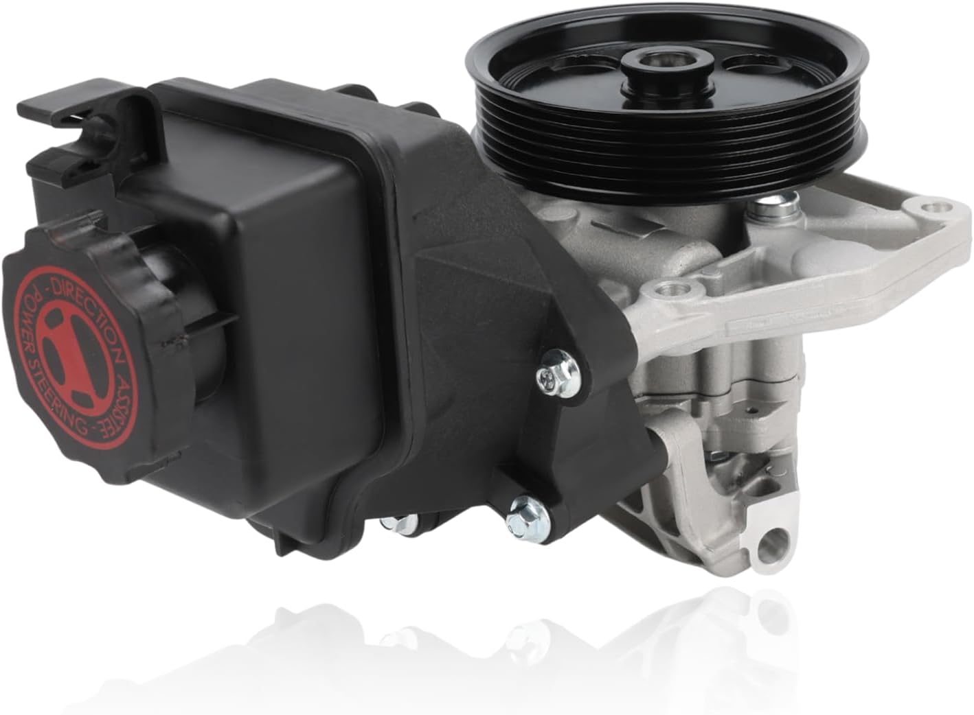 Power Steering Pump with Pulley & Reservoir Compatible with Mercedes-Benz E350 SLK350 2012 2013 2014 2015 2016, Compatible with Mercedes-Benz E400 2015-2018, Replacement for 0064665701, 21-619