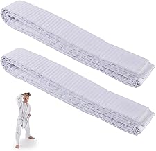Sporgo 2 cinture Judo bianche: cintura per arti marziali, 180 cm, in cotone Taekwondo, Aikido, Judo e Karate, per bambini e adulti, cintura per arti marziali (larghezza 4 cm)