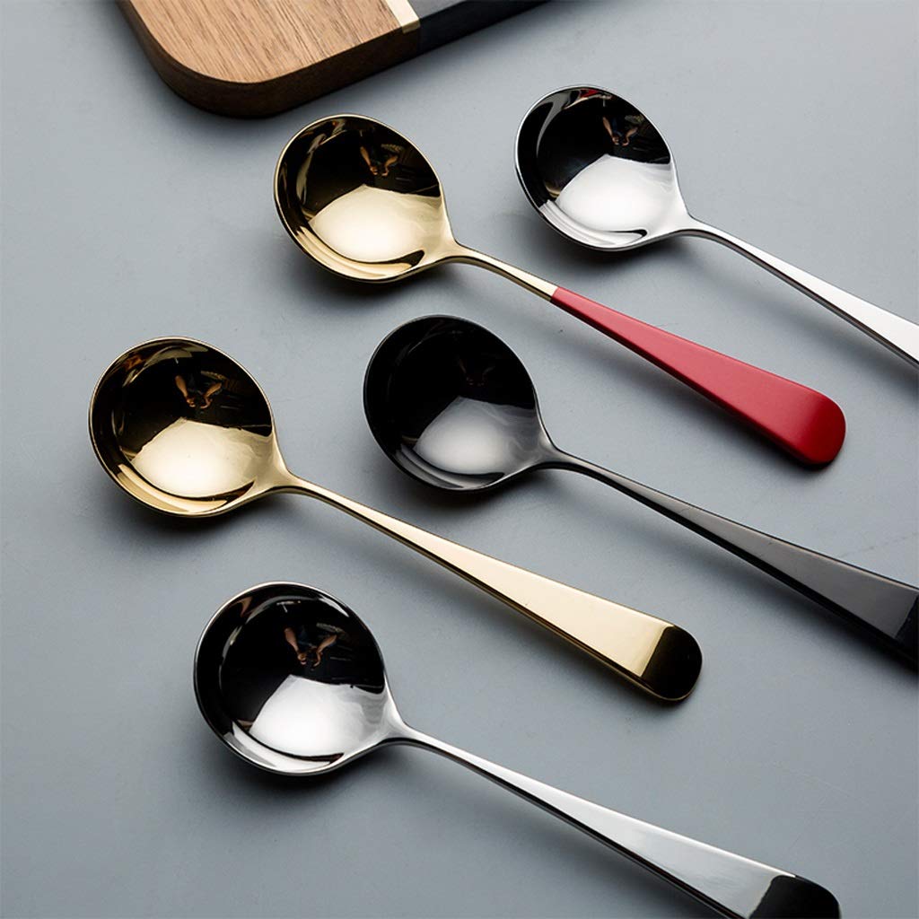 Louche À Soupe – Cuillères À Soupe, Cuillères À Manche En Acier Inoxydable, Lot de 4 Louches À Sauce/Silver/A