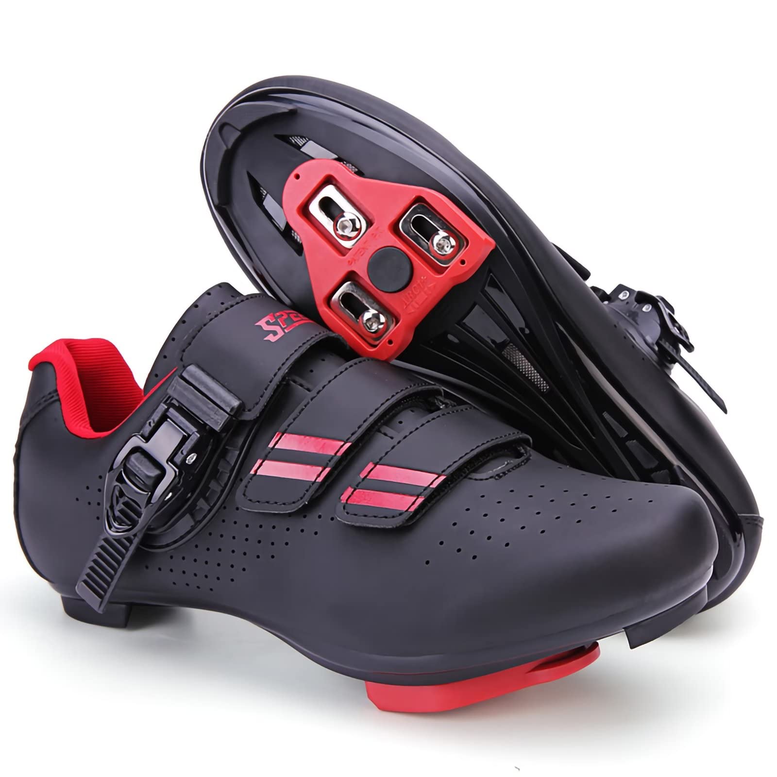 Mens or Womens Road Bike Shoes Cycling Shoes Compatible with SPD/SPD-SL Look Cleats Mountain Bike Shoes Comfortable Shoes for Indoor Spin Rider Riding Sneaker-image-0