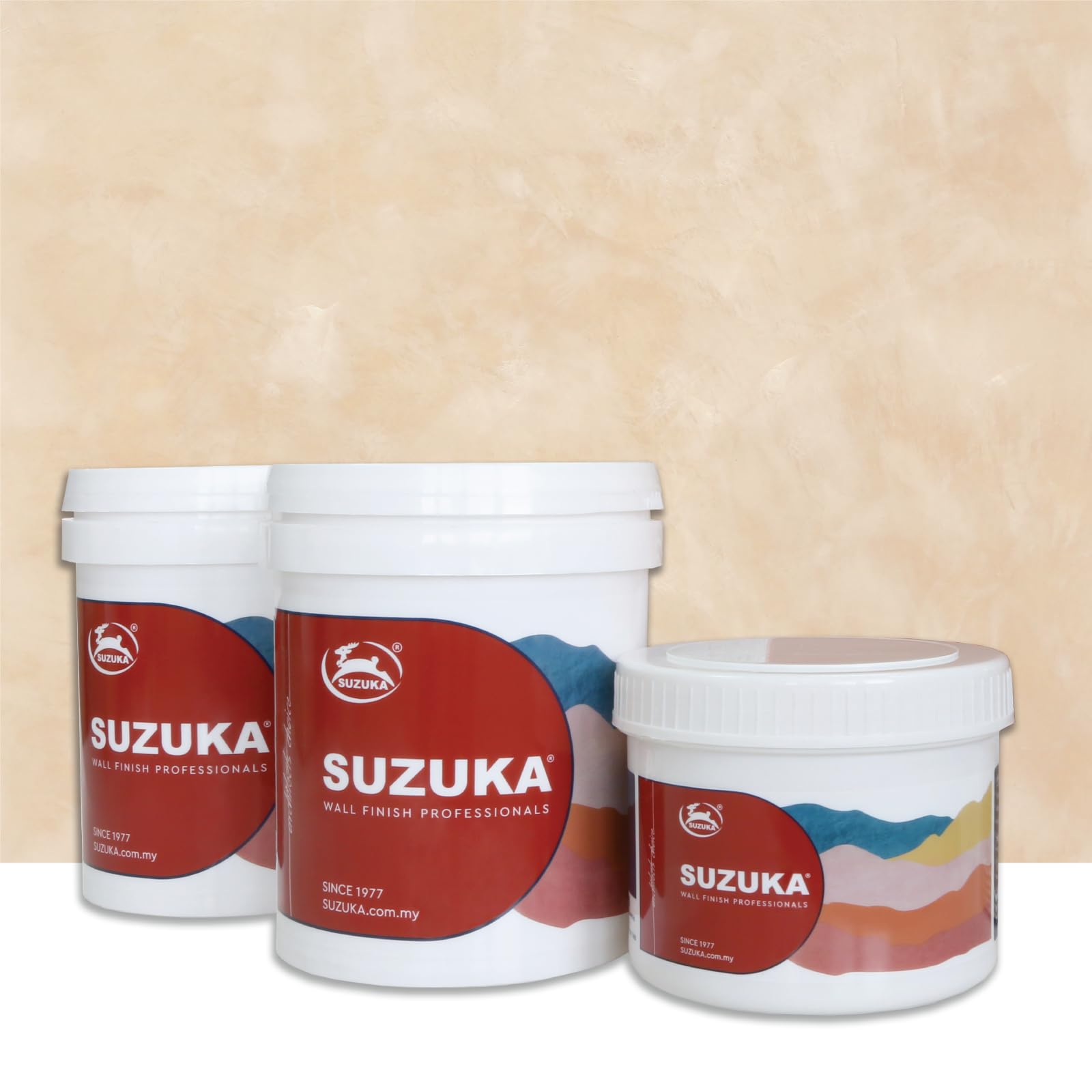 SUZUKA Strato Texture Paint SVL-418, Limewash Effect, Matte Wall