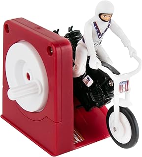 World's Smallest Evel Knievel Miniature Classic Wind Up Toy | Features Rider, Stunt Cycle, and Energizer Launcher | Action Figure | for Ages 8 and up
