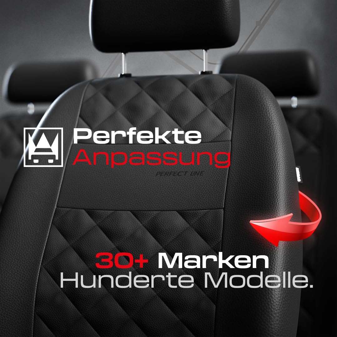 MOTOS Fundas universales para Asientos de Coche para Dacia Lodgy Funda Asiento Coche Delantero con Sistema de Airbag Activo, Ajuste, Material de Tres Capas, Aspecto Elegante, Aplicación Versá