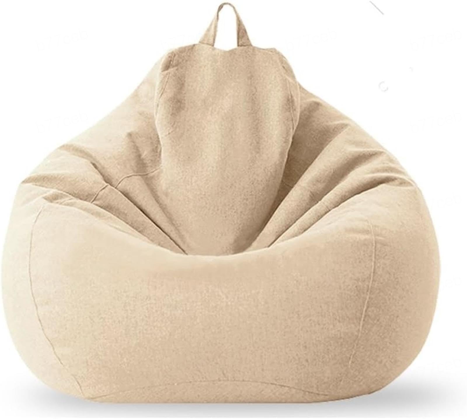 NIBHZ Bean Bag Cover Big Cotton Linen Lazy BeanBag Chair Sofa Covers Puff Relax Lounge Couch,beige-80X90cm