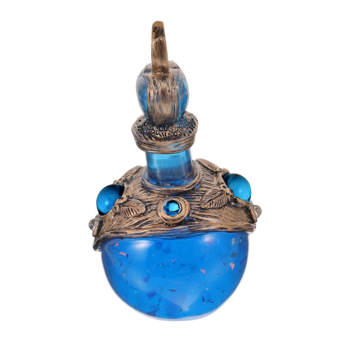 Meerjungfrauen Zaubertrankflasche aus Kunstharz Kreative Dekoration für Zuhause mit Glänzender Blauer Oberfläche Praktisches und Charmantes Design für Schreibtisch