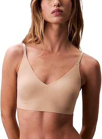 Calvin Klein Women's Invisibles Comfort Lightly Lined Seamless Wireless Triangle Bralette Bra