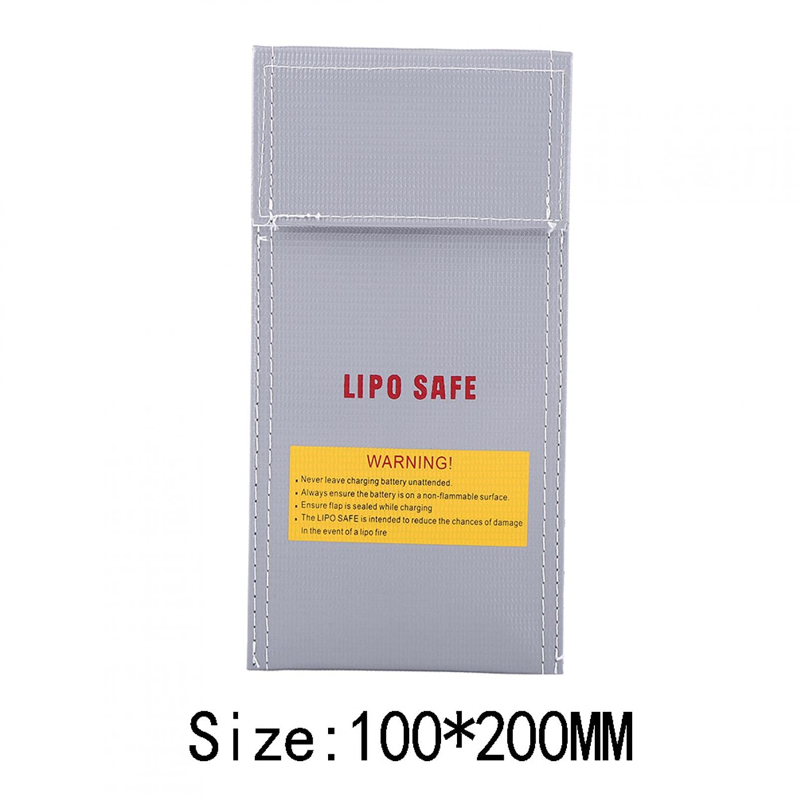 EVTSCAN RC Battery Safety Fireproof Bag Lipo Guard Protection Charging Sack Pouch Protector 100 * 200mm