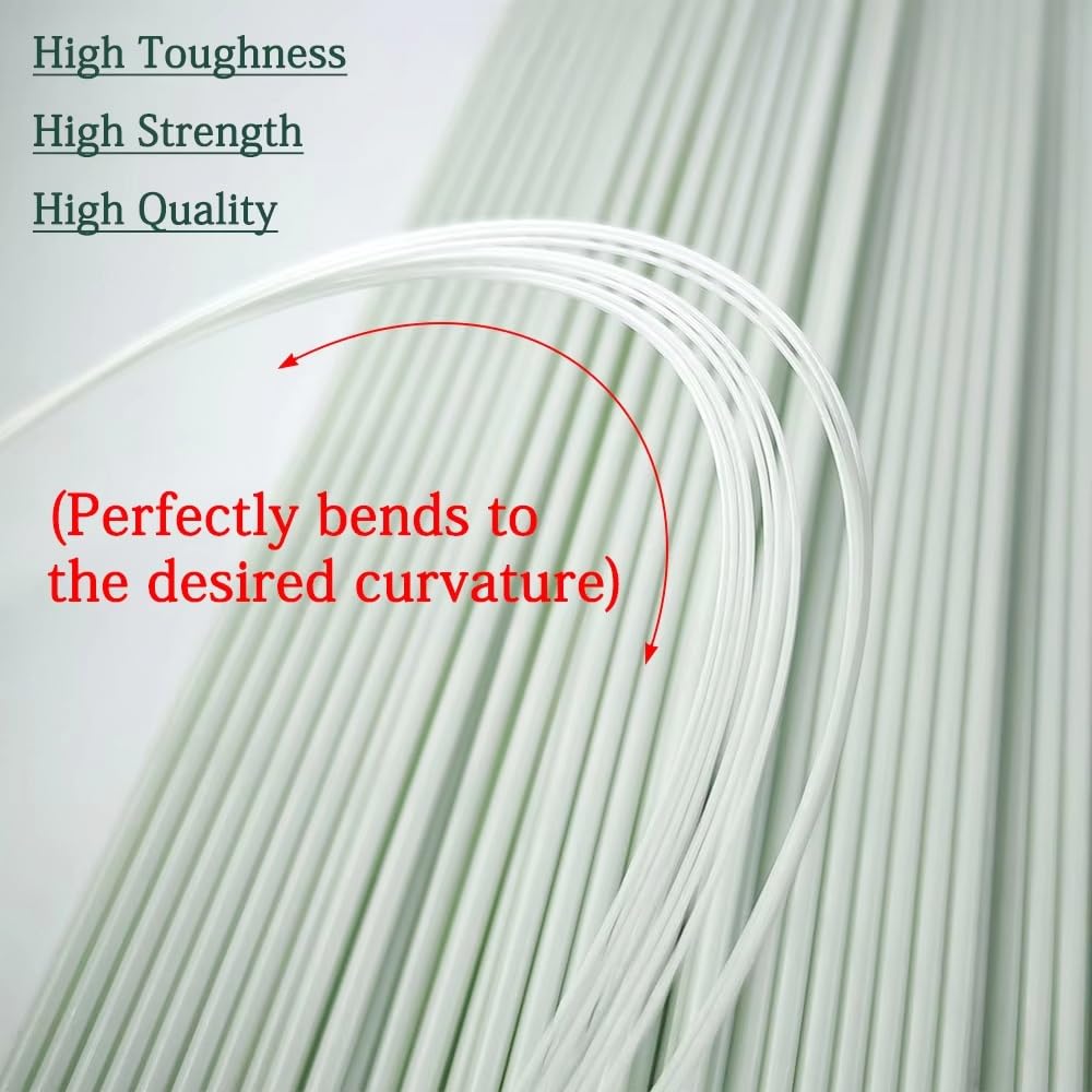 Lot De 10 Ou 20 Tiges En Fibre De Verre Blanches De 0,8 À 5 Mm X 500 Mm For Tentes, Serres, Plantes, Cerfs-volants Et Loisirs Créatifs.(0.8x500mm,20pcs)