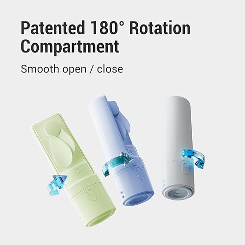 Miniatura 3 de Airluxe - Mini ventilador portátil 3 en 1 recargable, ventilador de mano con batería de 35 horas de duración, batería de carga rápida y linterna