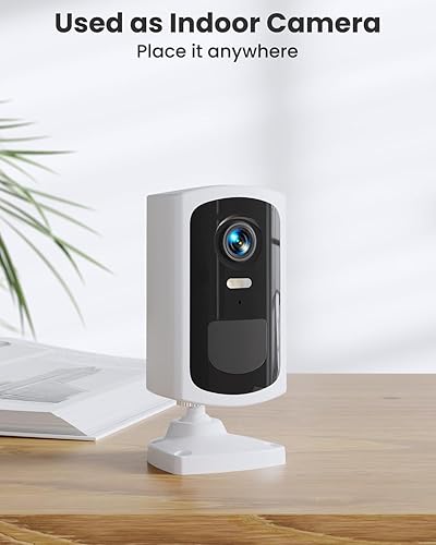 Miniatura 8 de MUBVIEW Cámaras de seguridad inalámbricas para exteriores, cámara de batería inteligente 2K, cámaras para seguridad del hogar con foco y alarma de