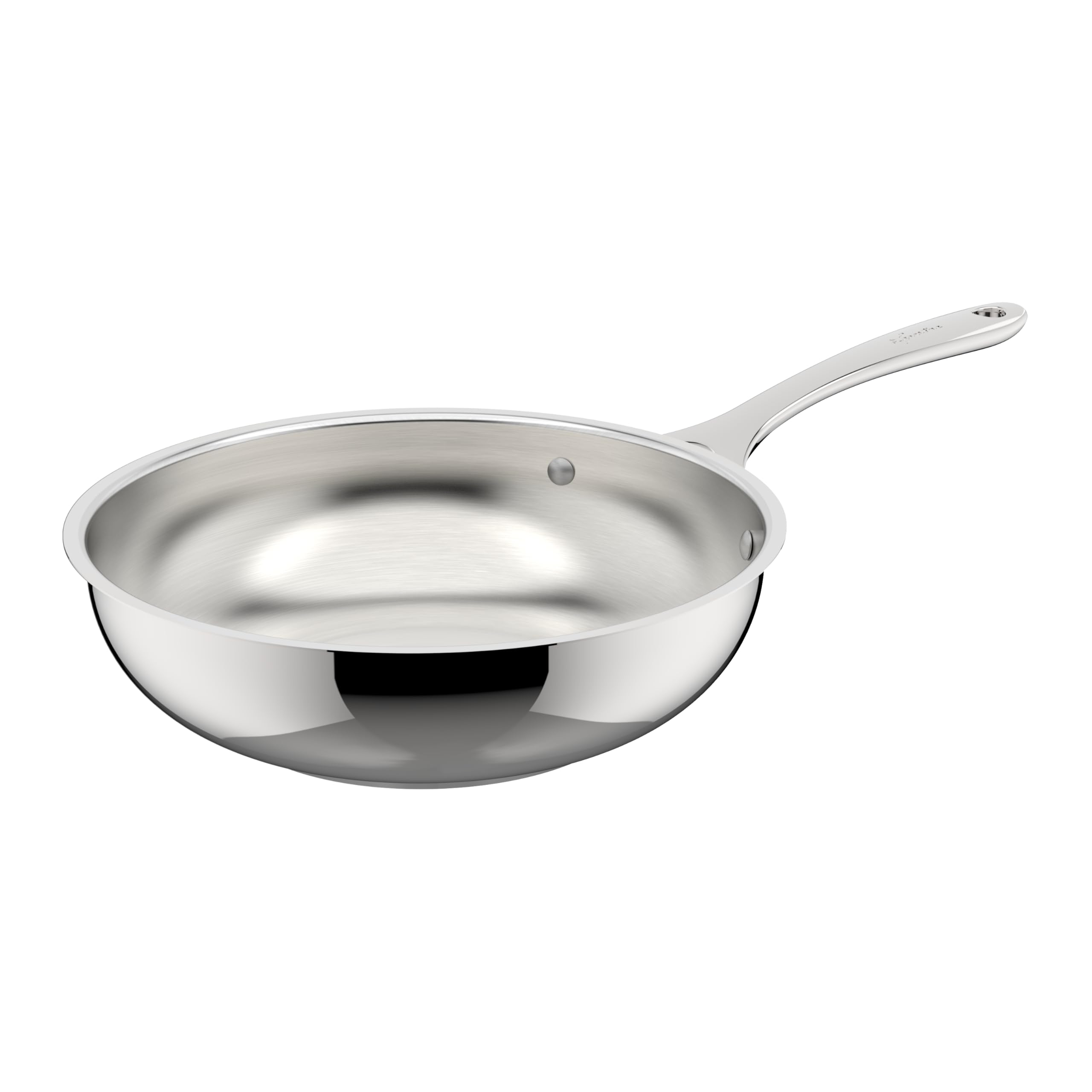 Lagostina Orchestra Wok Antiaderente Con Manico Lungo In Acciaio Inox 18/10 Ø 26 cm, Fondo Lagotherm 3 Strati, Effetto Specchio Esterno e Interno Satinato, per Tutte le Fonti di Calore