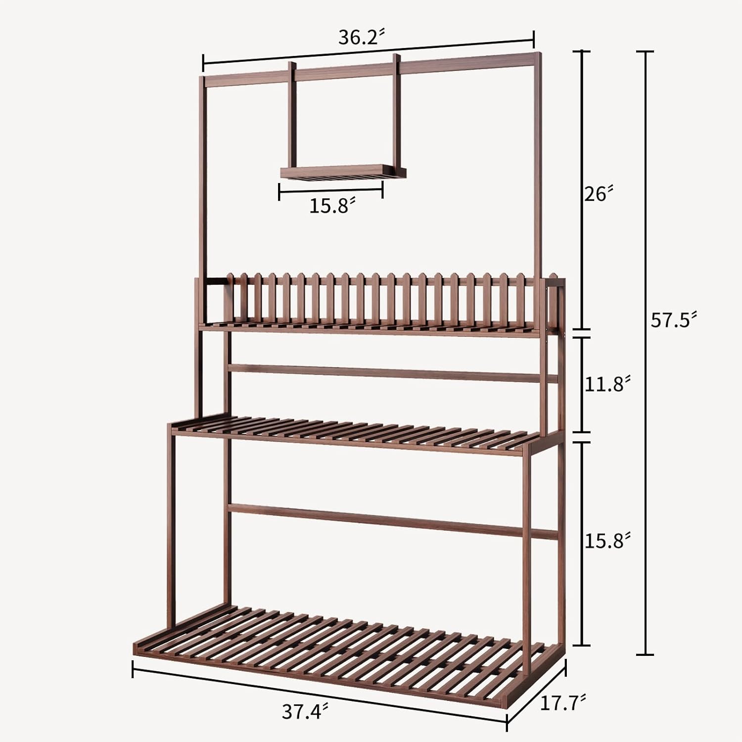COPREE Bamboo 3-tier Hanging Plant Stand Ladder Planter Shelves Flower Pot Organizer Rack Display Shelving Plants Shelf Unit Holder