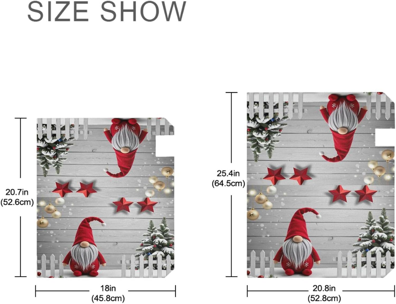 Vdsrup Christmas Winter Gnome Mailbox Covers Magnetic Xmas Tree Balls Mailbox Wraps Standard Size 18" X 20.7" Post Letter Box Garden Decorations