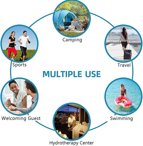 Miniatura 2 de Toalla de viaje reutilizable comprimida, tabletas comprimidas más grandes y gruesas, toalla de baño desechable para camping, senderismo, playa,