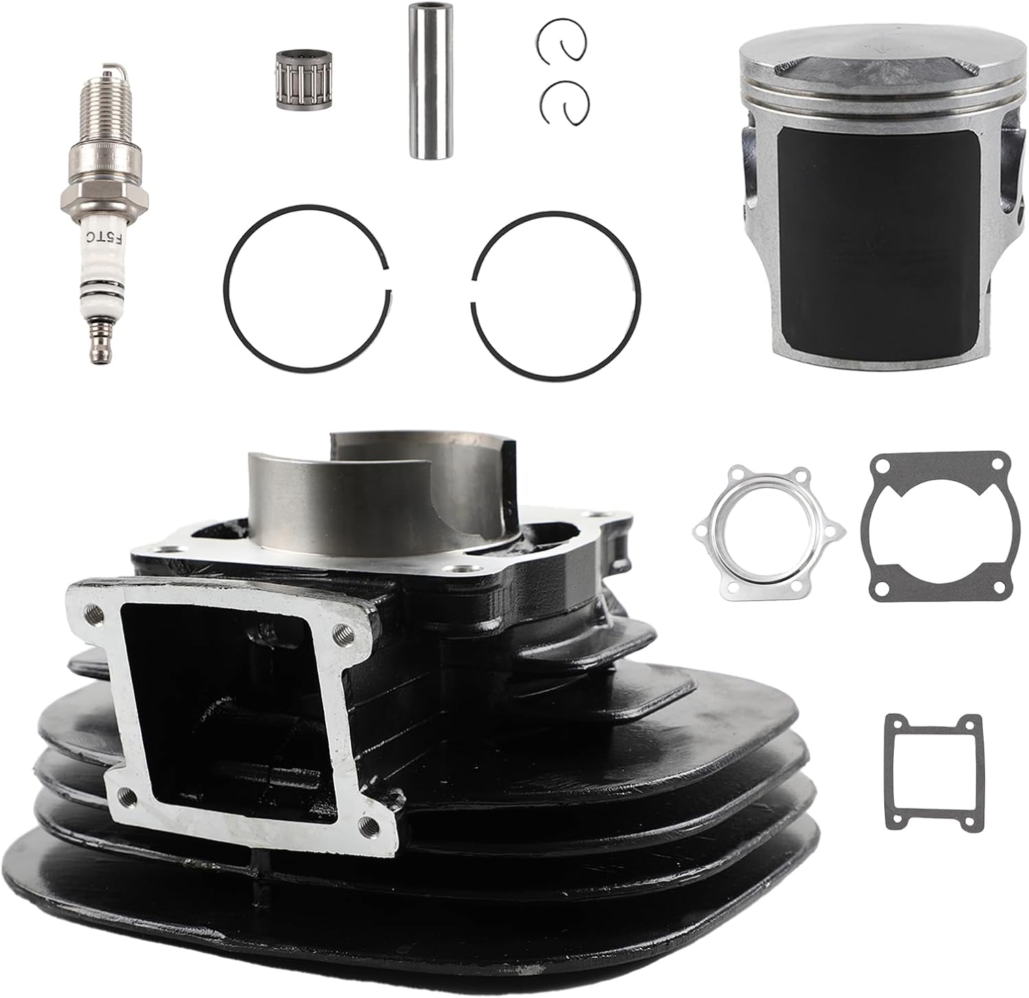 Cylinder Piston Gasket Top End Kit for Yamaha Blaster 200 YFS200 1988-2006, OEM 2XJ-11311-02-00 2XJ-11631-01-97 3JM-11601-00-00