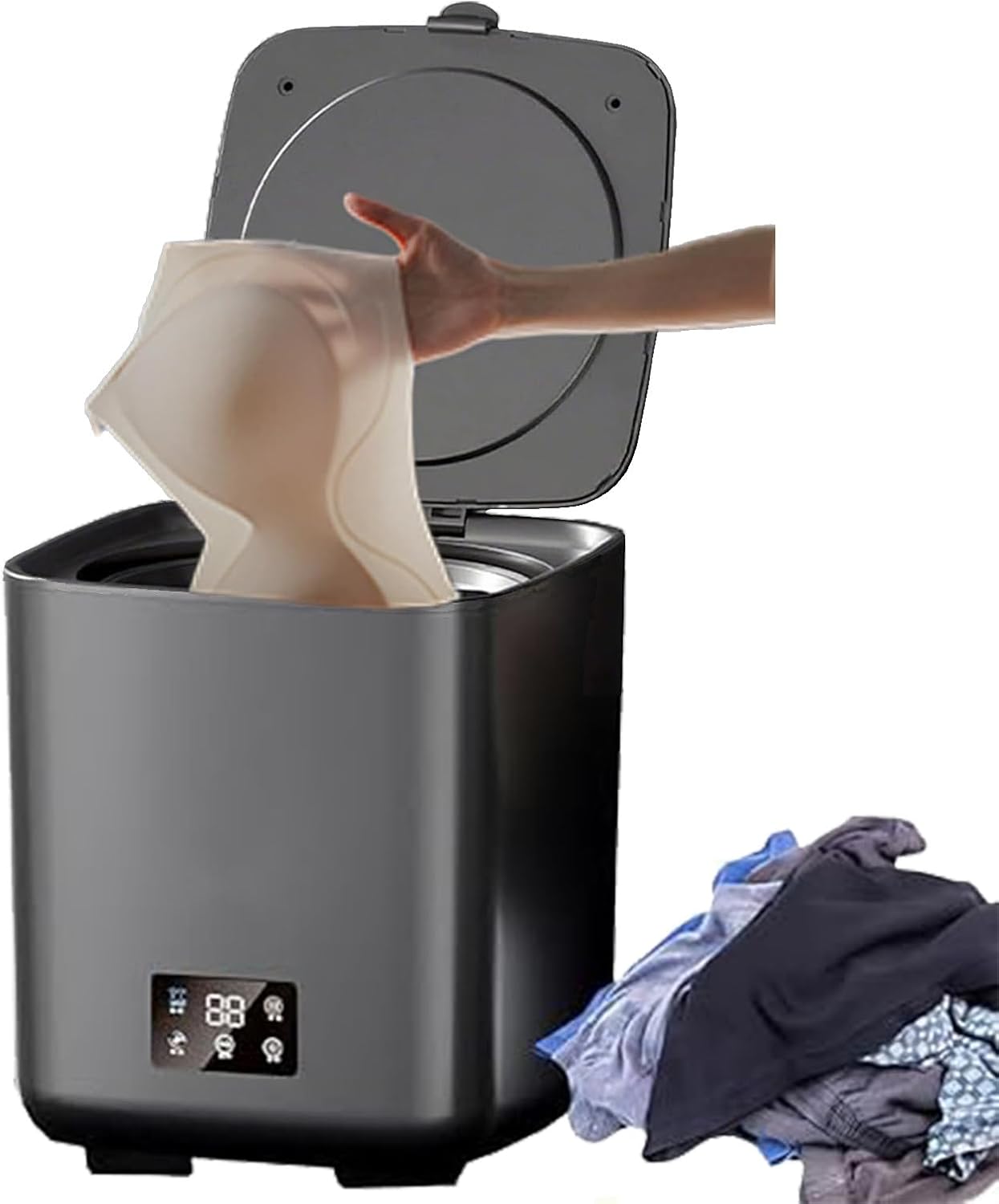 Portable Washing Machine, 2-in-1 Washing Machine/Dryer, 10L Capacity, Self-Cleaning Tub, for Washing Socks and Underwear, for Homes, Motorhomes