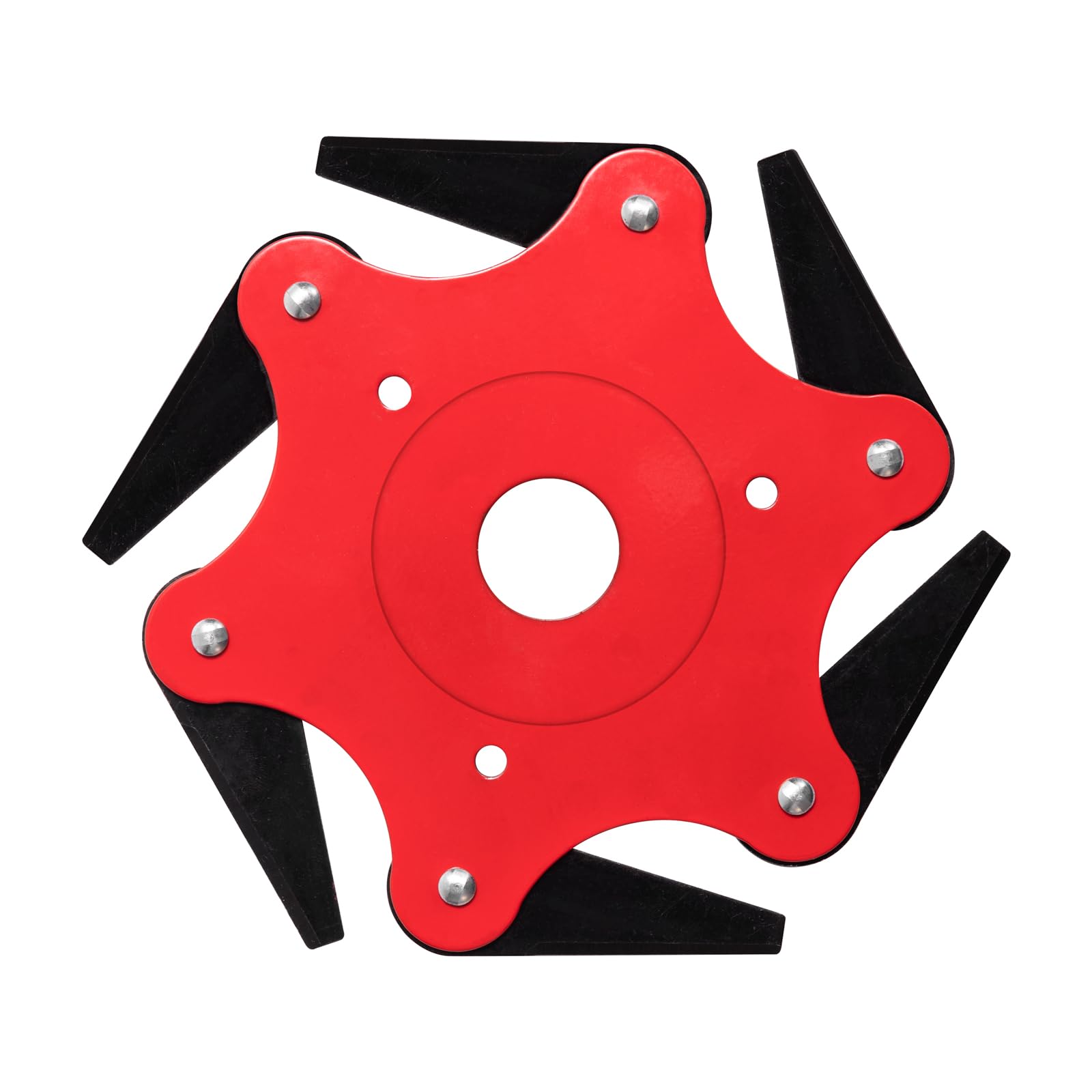 Clupairs Steel Trimmer Head with 6 Teeth, Weed Eater Blades Steel 65Mn Razors Trimmer Head with Blade Adapter Kit, Universal Steel Razor Trimmer Head Replacement for String Trimmer Head