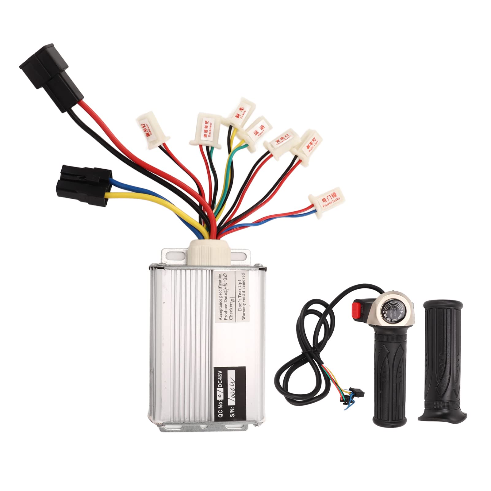 Kit de contrôleur électrique en Alliage d'aluminium, Ensemble de poignées d'accélérateur en Caoutchouc, pour vélos électriques et Motos 48V 1000W