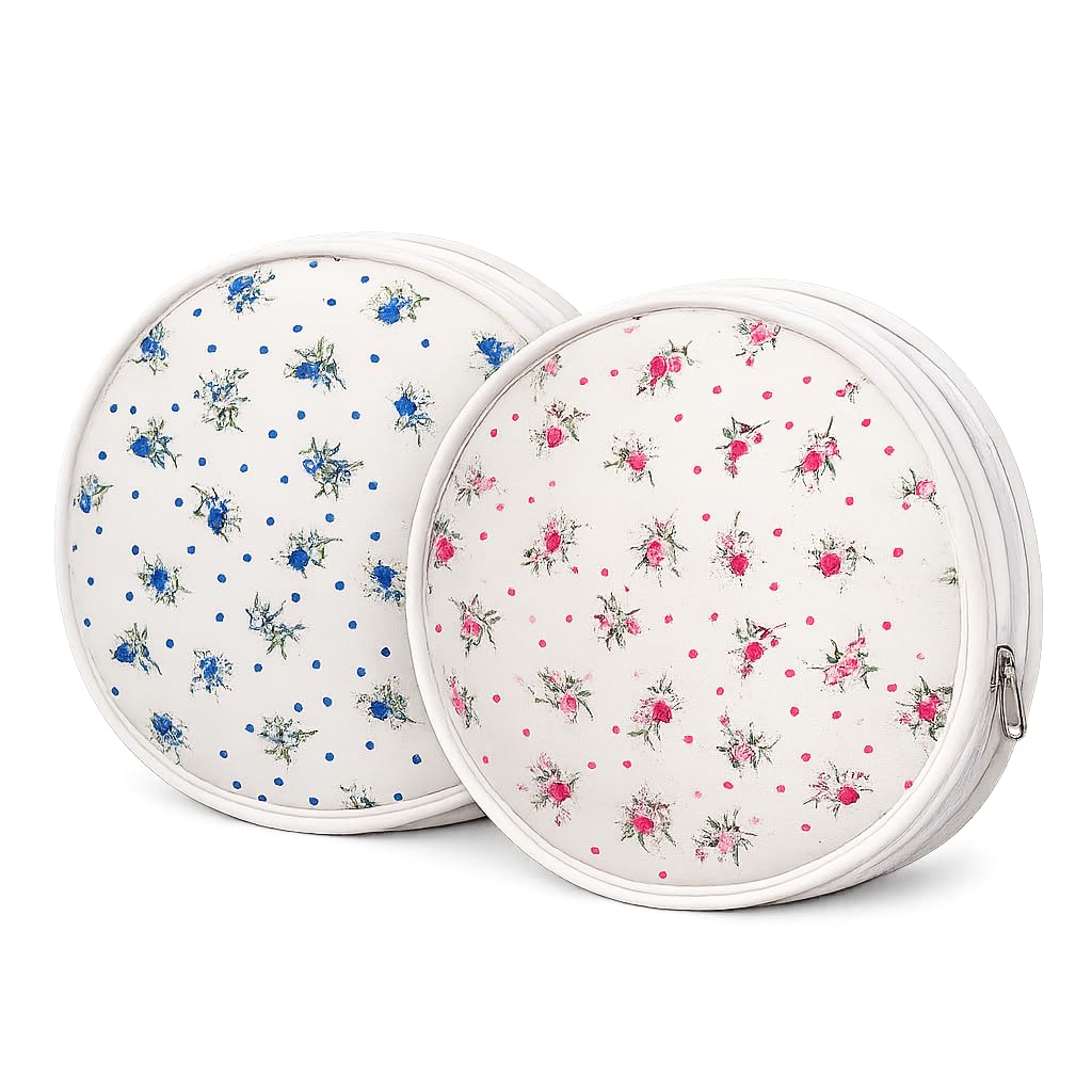 Insulated Roti Cover with Zip Pack of 2 | Thermal Chapati Storage Bags with Aluminium Foil Lining | Keeps Rotis Hot Soft & Fresh | Cotton Roti Cloth for Hot Case Casserole-image-43