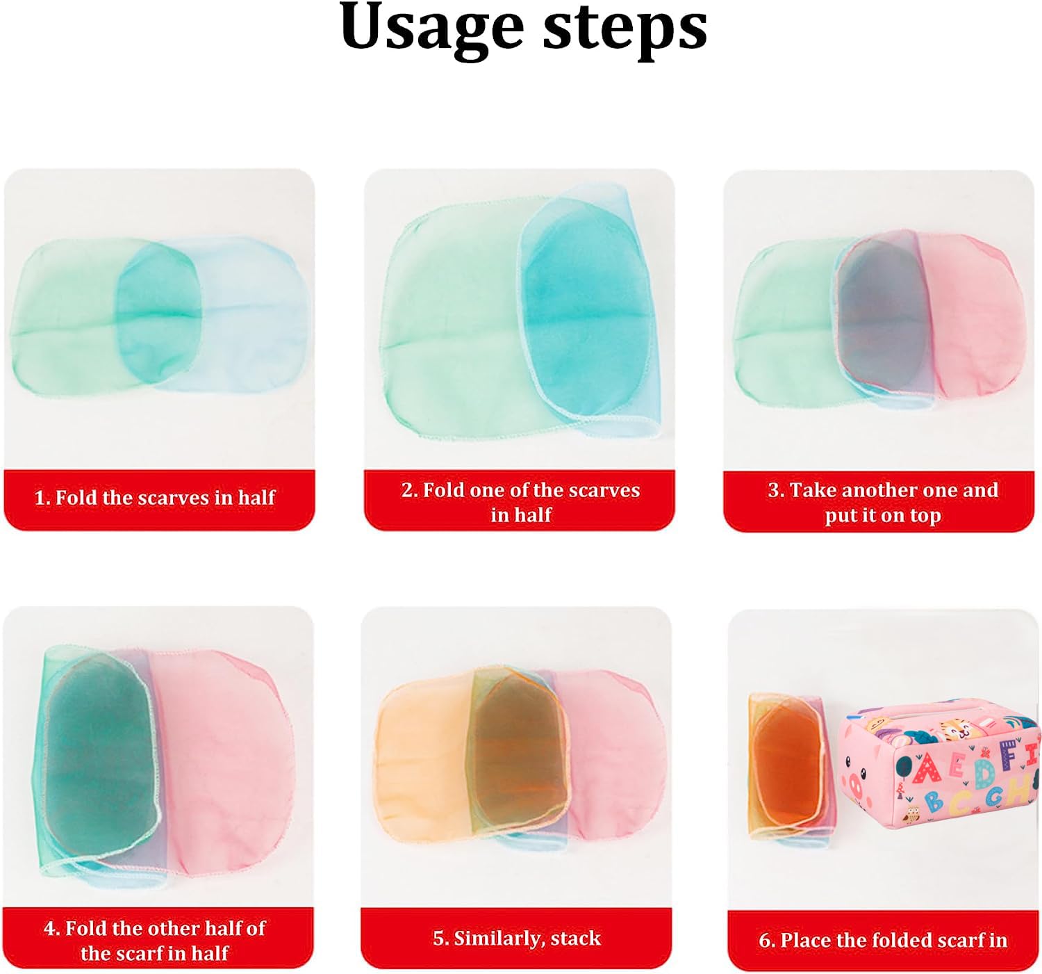 OZXVXZO Boîte à Mouchoirs Sensorielle Pour Bébé – 6-12 Mois, Chiffons En Tissu Et Foulards En Soie, éveil Et Motricité Fine