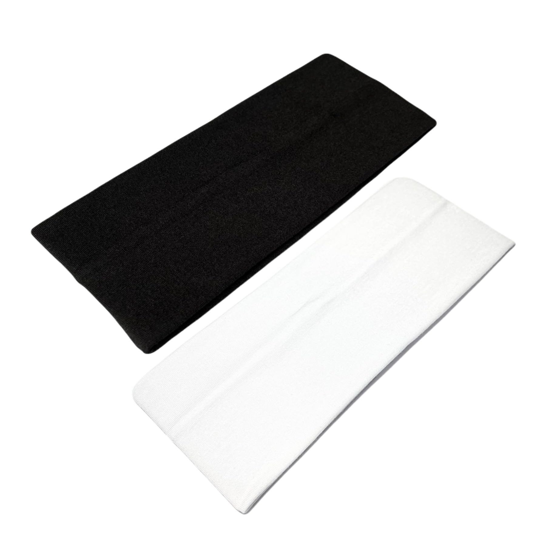 WESTEND CHOICE 9cm Wide Headbands 2 Pack Soft Head Band Plain Stretchy Unisex Kylie headband Bandeau Headbands for Women & Men Gym Yoga Hair Band (Mixed set 1)