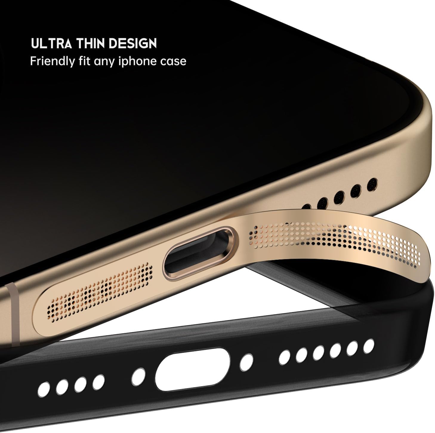 8PCS iPhone Speaker Dust Cover Compatible with 17,17 Pro/iPhone 16/... 