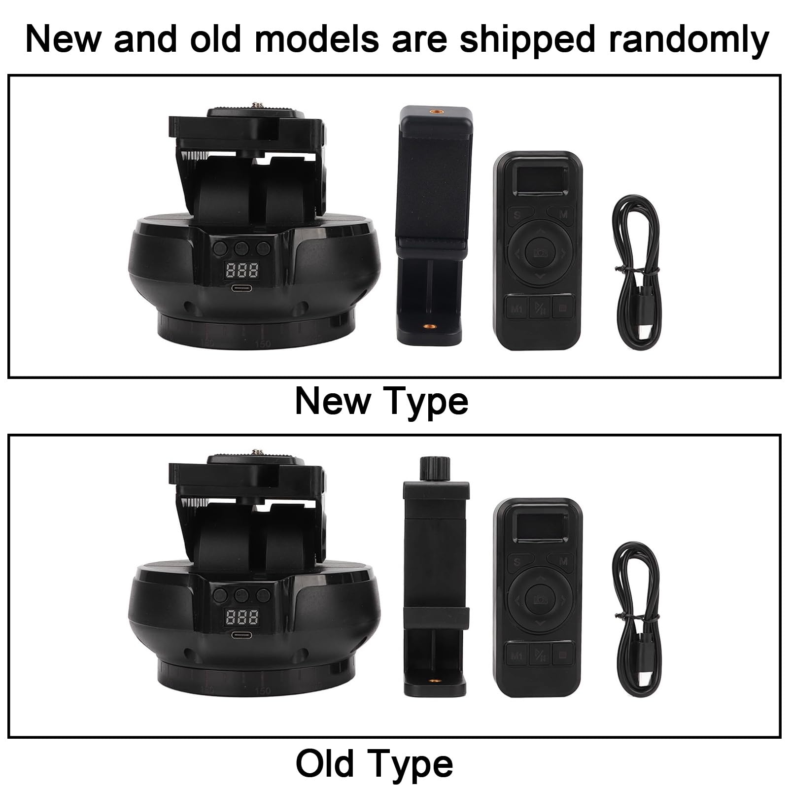 KIMISS Cabezal Panorámico Motorizado, 2 Trípodes Panorámicos 4G Control Remoto Trípodes Monopiés 100 M 360 Grados para Teléfono Móvil Rotación de Cámara ±35 9 Engranajes Velocidad Ajustable