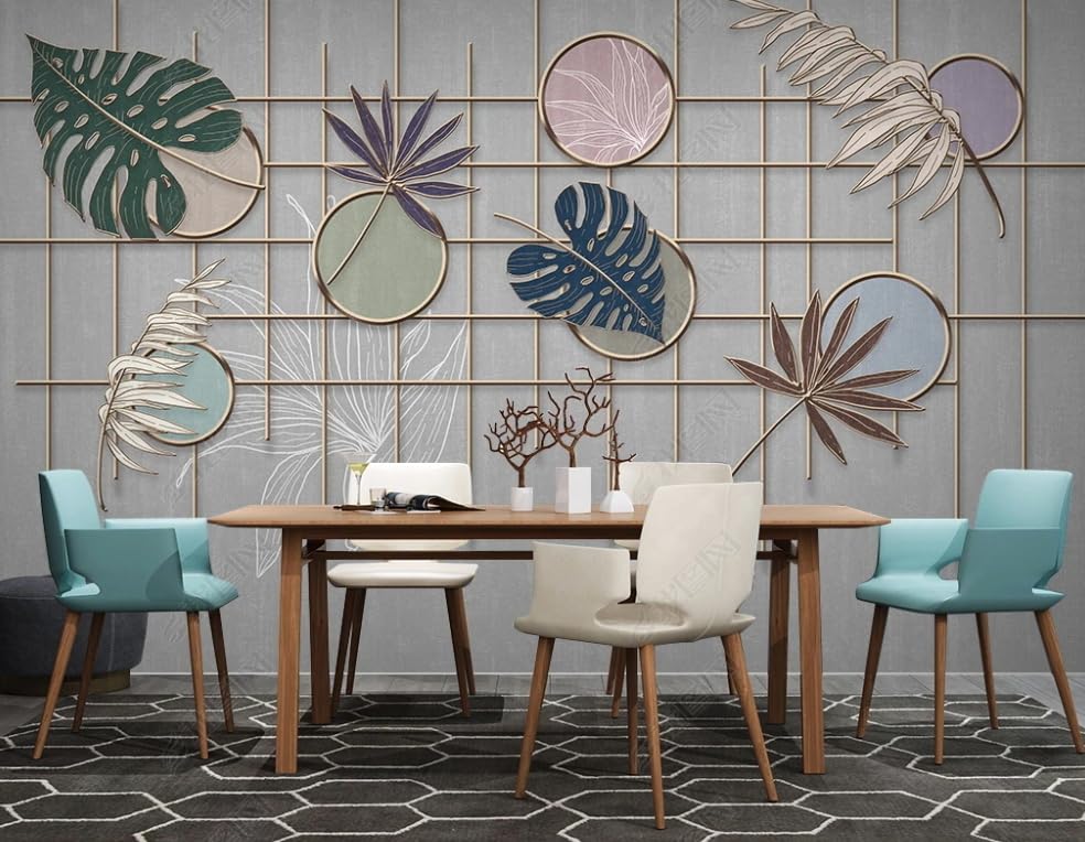 Papier peint intissé tropical géométrique salon 350x256 cm - 3